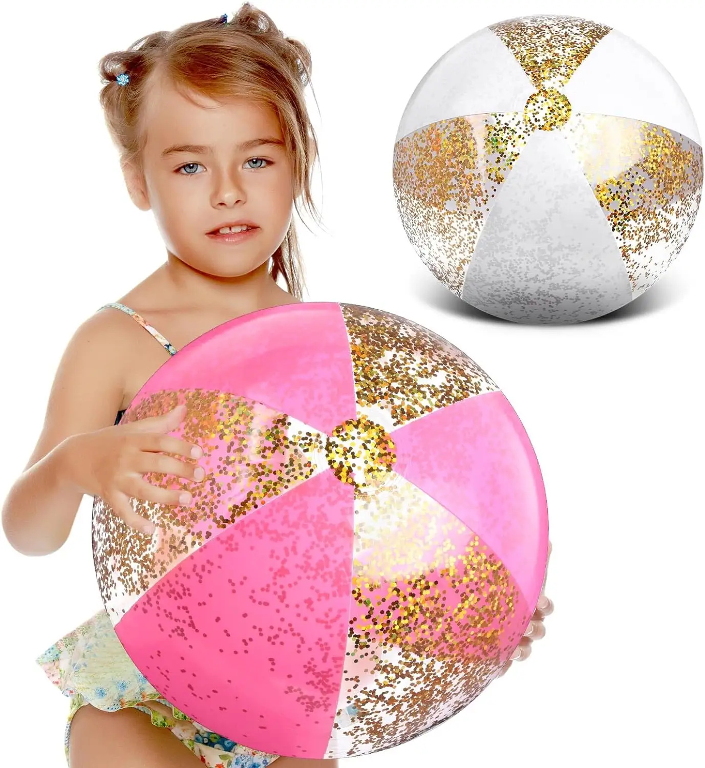 Ballon de plage gonflable avec confettis Jouets de natation