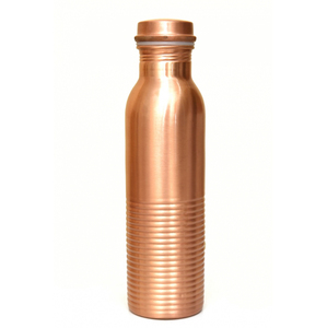 Bouteille d'eau en cuivre pur avec finition polie brillante Bouteille en cuivre poli avec emballage cadeau Bouteille en cuivre pour le yoga - Product Image 6