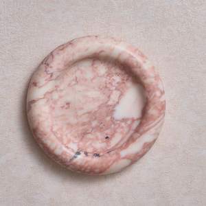 Plateau rond en résine effet marbre rose, plat décoratif, style sous-verre, pour bijoux, bougies, cosmétiques, collations, luxe - Product Image 5