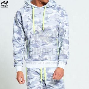 Ensemble survêtement camouflage en molleton imprimé intégral pour homme – Sweat à capuche et pantalon tendance - Product Image 2