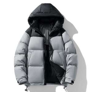 Veste d'hiver personnalisée pour homme 2025, col montant, coupe-vent, ripstop, à capuche, rembourrée, matelassée, en tissu canvas - Product Image 6