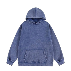 Sweat à capuche en polaire lourd surdimensionné pour homme, en polyester/rayonne crocheté, pull vintage imprimé personnalisé, motif de lettres d'hiver - Product Image 3