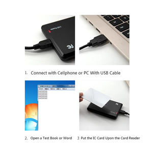 Считыватель смарт-карт <span class=keywords><strong>RFID</strong></span>/NFC Sense&IoT 13,56 МГц с USB-интерфейсом, увеличенным радиусом действия и кабелем 1400 мм, протокол ISO 14443A - Product Image 2