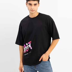 T-shirt imprimé à l'écran pour homme, votre propre texte et design imprimé, t-shirts oversize de rue - Product Image 2