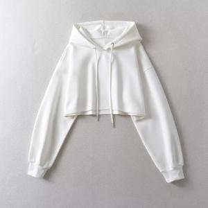 Sudadera con capucha de punto para mujer, estilo urbano, teñida, de poliéster/algodón, transpirable, antipilling, con logo digital frontal, para otoño/invierno - Product Image 2