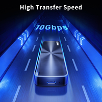 FIDECO Nouvelle Version Boîtier Externe en Alliage d'Aluminium USB3.2 Gen2 10 Gbit/s Type C NVMe pour Extension de Stockage pour Mac et PC