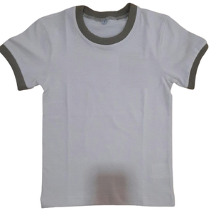 Servicio OEM Logotipo personalizado Uniforme escolar para niños Camisetas azules de manga corta Tejido de punto Cuello redondo - Product Image 3