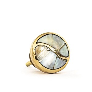 Tirador de Puerta de Armario, Perilla de Cajón, Tirador de Puerta de Latón con Madreperla de Alta Calidad - Product Image 3