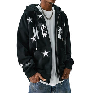 Sweat-shirts d'hiver pour hommes de haute qualité, dernières tendances streetwear, style élégant, imprimé gonflé, fermeture éclair, styles Y2K, designer Harajuku, capuche, délavage acide - Product Image 3