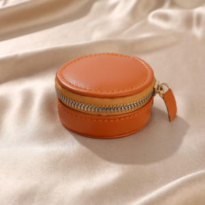 Custom Logo Luxury PU Leather Jewelry Organizer Rectangle <b>Zipper</b> Gift Box for Necklaces <b>Bracelets</b> Exclusive Square Luxury - Product Image 3