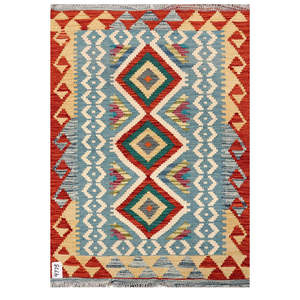 Alfombra Kilim de Maimana, Afganistán, 115 x 81 cm, Decoración de Pared - Product Image 1