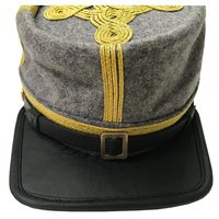 Gorra de Camuflaje Digital con Bordado a Mano de Algodón y Poliéster Ajustable para General de Infantería Confederado Civil