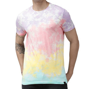 เสื้อยืดผู้ชายลายมัดย้อมใส่สบาย-เป็นมิตรกับสิ่งแวดล้อม แห้งเร็ว ระบายอากาศได้ดี ผลิตจากโพลีเอสเตอร์/คอตตอน เหมาะสำหรับใส่ลำลองสไตล์สตรีท - Product Image 1