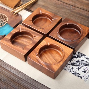 Natural wooden ashtray <b>cigar</b> <b>accessories</b> for smoker gift sets hardwood <b>cigar</b> holder ashtrays - Product Image 3