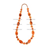 Collier de perles rondes facettées en résine naturelle, cadeau de mariage chrétien, breloque, haute qualité, vente en gros, Inde