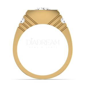 Latest Designed Moissanite Round Cut White Diamond with 925 Sterling <b>Silver</b> <b>Ring</b> Exclusive <b>Solitaire</b> Men's Fancy Diamond <b>Ring</b> - Product Image 3