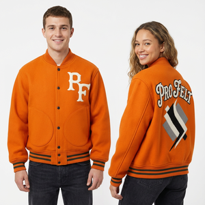 Veste de baseball en collage pour homme, 100% laine de haute qualité, veste universitaire brodée, boutons sur le devant, style veste universitaire - Product Image 2