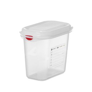 Contenitore per Alimenti GN 1/9 in Polipropilene HENDI 1.5L Trasparente Rettangolare 176x108x150mm Contenitore 1/9 - Product Image 1