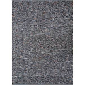 Tapis en laine tissée plate Abrash gris et noir Sdwc-18, motif abstrait rayé, rectangulaire, pour salon, idéal pour adolescents et usage domestique - Product Image 1