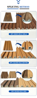 Panel de Pared WPC de Coextrusión de Alta Calidad, Panel Decorativo 3D Hueco, Panel Compuesto de Madera y Plástico para Revestimiento Interior, Uso en Gimnasios, Impermeable