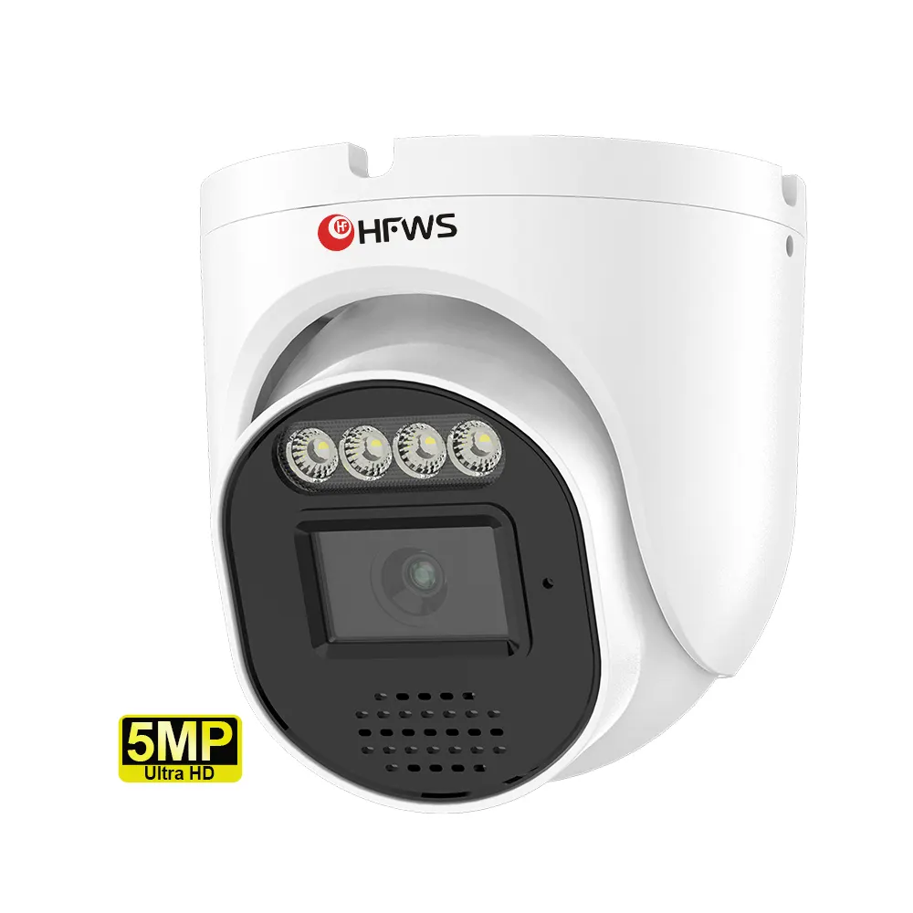 Câmera dome de 5MP, caixa de metal completa, sistema de câmera de segurança IP Poe, sistema de vigilância por vídeo xmeye ao ar livre