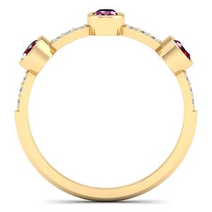 Bague REYES en argent sterling 925 avec rubis ovale de 0,08 carat et moissanite pour femmes, certifiée GRA, bijoux luxueux - Product Image 4