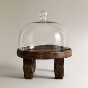 Cilindro de vidrio de metal grande Soporte de pastel de taza de madera de mango de alta calidad Nuevo diseño Superventas Fiesta usada - Product Image 2