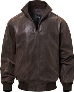 Nouveauté Offre Spéciale Cafe Racer Biker Veste en cuir de vachette véritable à la mode décontractée pour hommes, logo personnalisé pour hommes - Product Image 1