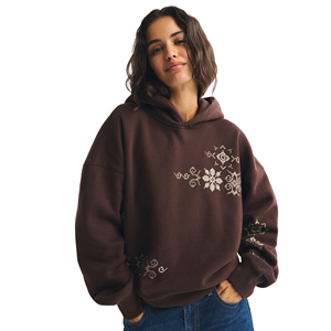 Sweat à capuche décontracté d'hiver personnalisé avec logo OEM pour femmes, 100% coton, imprimé brodé sur le devant, vente en gros - Product Image 2