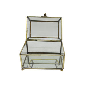 <b>Jewellery</b> <b>Box</b> <b>Glass</b> and Brass With Silver Plating Customized Product for Wedding Decoration Handmade Bulk - Product Image 3