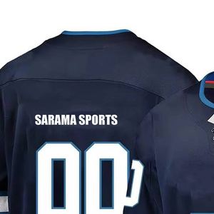 Diseña tu propio logotipo Camiseta de hockey sobre hielo de alta calidad al por mayor de la mejor calidad a la venta - Product Image 4