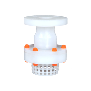 Vanne à clapet manuelle résistante aux acides de 4 pouces, en plastique, type douille de levage, vanne de refoulement sous-marine, bride PP, OEM - Product Image 3