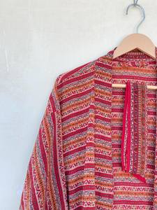 <b>Red</b> Crepe <b>Silk</b> Kimono Robe Women <b>Silk</b> Robe <b>Silk</b> Sari Kimono Beautiful Wrap up - Product Image 5