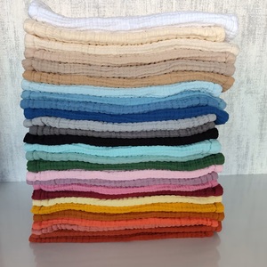 Vente en gros 100% tissu de mousseline de coton largeur supplémentaire 40 ''/101cm Double gaze de coton pour robes mètre cour disponible - Product Image 1