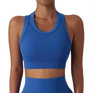 Sujetador deportivo ligero y sin costuras con espalda cruzada de último diseño para mujeres de talla grande Ropa de yoga y correr de alto impacto - Product Image 3