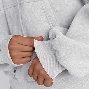 Sudadera Corta Informal para Mujer, Fabricada en Fábrica, 100% Algodón, Forrada, Color Personalizado, Ecológica, Transpirable, con Capucha, para Invierno - Product Image 5