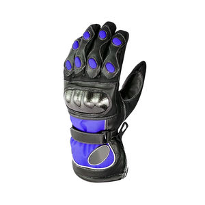 Gants de Moto en Cuir Respirant Noir Imperméable Logo Personnalisé Gants de Vélo - Product Image 3
