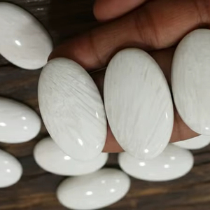 Pierre de paume en scolecite de qualité AAA, pierre précieuse naturelle de Feng Shui, pierre de savon pour la méditation, pierre de paume en scolecite - Product Image 4