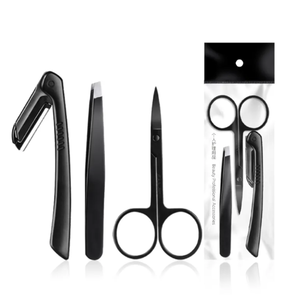 Anaif แหนบถอนขนคิ้วสีดำแบบ3ชิ้นทำฉลากส่วนตัวพร้อมปลายแหลมสำหรับกำจัดขน - Product Image 2