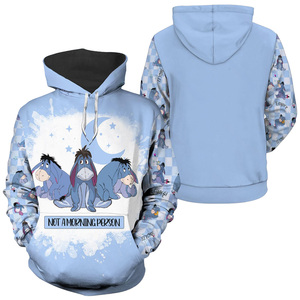 <span class=keywords><strong>Felpa</strong></span> <span class=keywords><strong>con</strong></span> Cappuccio Oversize Personalizzata <span class=keywords><strong>con</strong></span> Stampa Sublimatica Orso Cartone Animato 100° Anniversario, <span class=keywords><strong>con</strong></span> Tasca a Canguro Bianca - Product Image 2