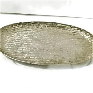 Bandeja ovalada de aluminio personalizada de alta calidad de lujo, bandeja de servicio redondeada para fines decorativos - Product Image 3