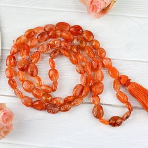 Collier Mala en Cristal de Cornaline, Pierre Naturelle de Guérison pour le Courage et la Vitalité - Product Image 3