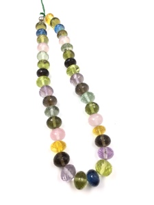 Perles de pierres semi-précieuses naturelles multicolores facettées pour la fabrication de bijoux fins, collier de pierres précieuses - Product Image 4