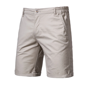 Shorts chino décontractés pour hommes, taille plus, couleur unie, saison estivale, coupe ajustée, design personnalisé, shorts élégants pour hommes - Product Image 3