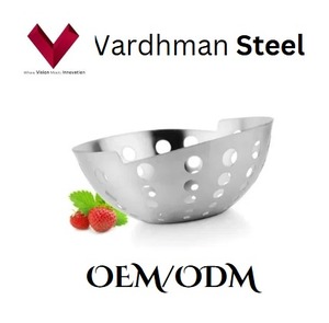 ตะกร้าเก็บขนมปังและผลไม้ทำจากสแตนเลสอเนกประสงค์ตระกร้าเก็บเกี่ยวเครื่องเงินสำหรับผลผลิตสด - Product Image 4