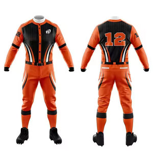 Ensemble d'uniformes de baseball avec logo personnalisé léger et confortable, respirant, taille plus, prix d'option - Product Image 1