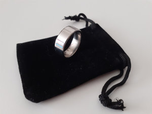 Bague d'anniversaire de mariage plate en acier inoxydable 316L pour hommes et femmes en argent poli Produit de bricolage personnalisable avec support OEM - Product Image 5
