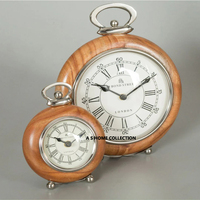 Fantastique avion forme conception à la main qualité spéciale brillant poli table en aluminium métal créatif horloge de Table