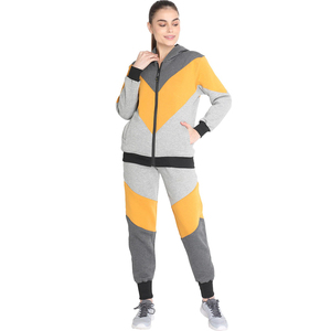 Conjunto Deportivo de Otoño/Invierno para Mujer, Chaqueta con Capucha y Pantalones Largos, Estilo Casual, Bloques de Color, para Correr al Aire Libre - Product Image 2
