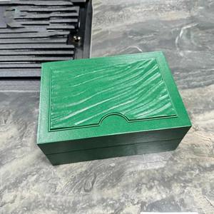 Boîte à montre pour homme de luxe verte, fabrication OEM directe d'usine, emballage cadeau en bois et cuir pour une seule montre, intérieur en velours PU, porte-bracelet - Product Image 2